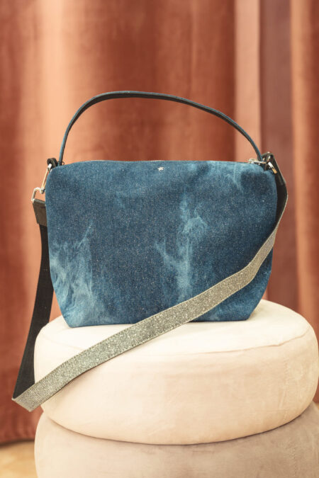Borsa L'Aura Denim glitterato