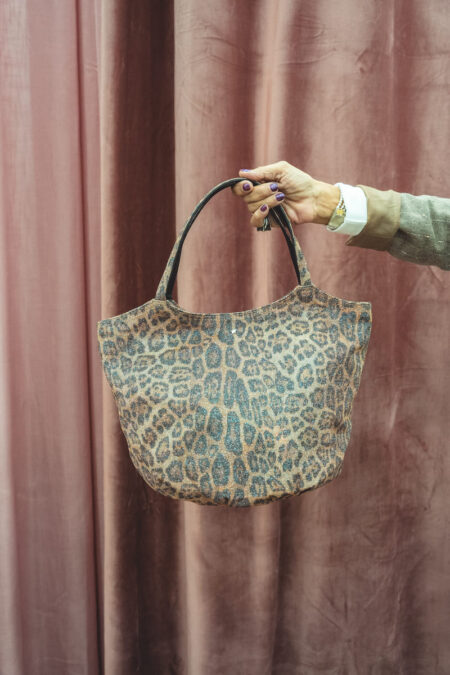 Borsa L’Aura modello Armando maculata nei toni bronzo