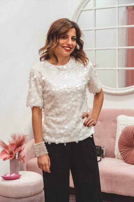 Maglia bianca manica corta