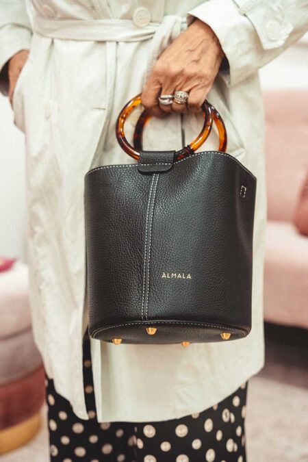 Borsa secchiello Almala con tracolla e manico