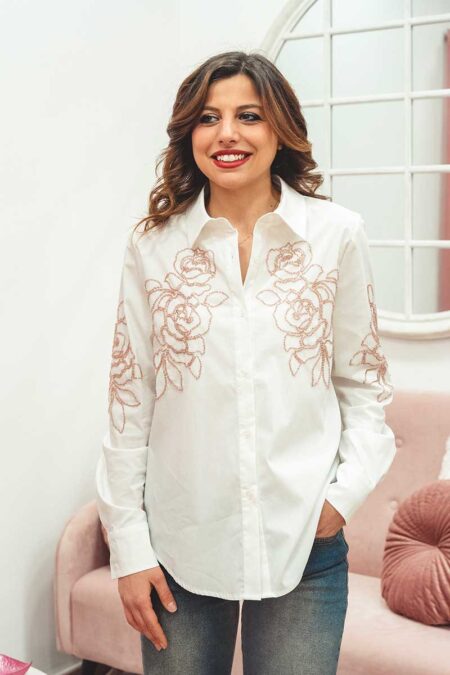 Camicia in cotone elasticizzato