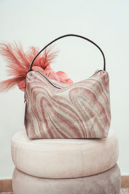 Borsa L’Aura Astuccio Big con motivo onde rosa