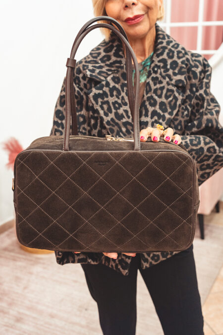 Borsa Avenue rettangolare color moro con tracolla